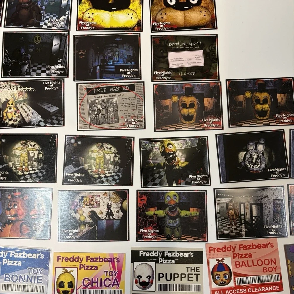Five Nights at Freddy's 2016 Scott Cawthon Card Lot-Fazbear,Bonnie,Chica,Foxy